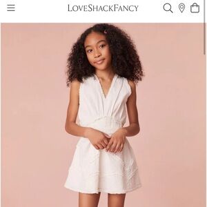 Love Shack Fancy - Girls Brecken Cotton Dress BRIGHT WHITE / 14-NWT -never worn